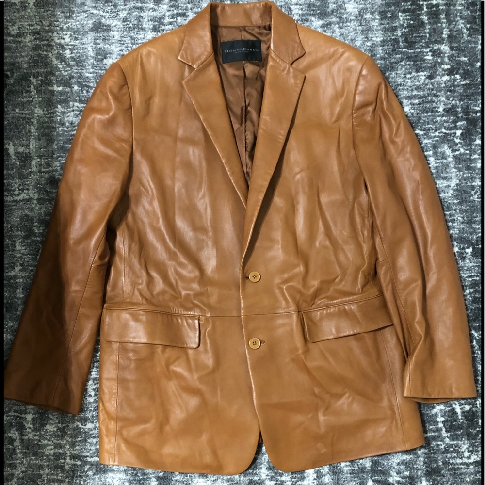 Donna Karen Leather Blazer